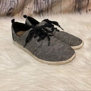 Toms Gray Del Rey Lace Up Casual Sneakers